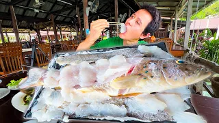 Thailands Freshest Seafood!! 🐠 CORAL GROUPER Cooked in 3 Dishes - Island Thai Food!!