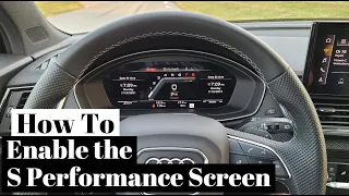 How to Enable the S Performance Screen on Virtual Cockpit | 2021 Audi SQ5