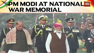 Exclusive Visuals Of PM Modi At National War Memorial | Republic Day 2024