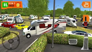 Camper Van Beach Resort #3 - Minibus Driving on Narrow Roads Parking Simulator Android Gameplay