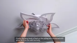 White Flower Ceiling Fan Light Assembly Instructions
