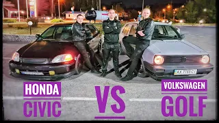 HONDA CIVIC VTEC 1.8 vs VOLKSWAGEN GOLF TURBO 1.8