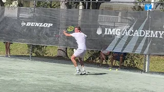 Match point ITF J1 Boys final, 2021 Eddie Herr International Championships