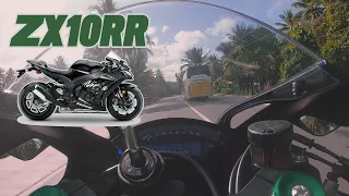 Boss Joy onboard with his Kawasaki ZX10RR..