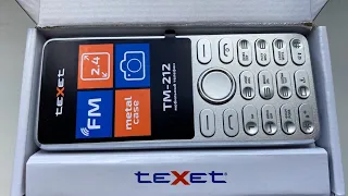 Обзор на TEXET TM-212 кнопочный красивый металлический телефон ☎️