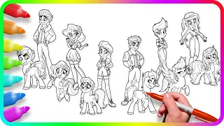 Coloring Pages MY LITTLE PONY vs EQUESTRIA / How to color My Little Pony. Easy Drawing Tutorial Art