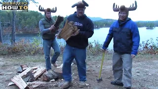 🦌 Олень-дровосек колет дрова 😆