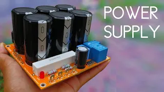 DIY Class-AB Amplifier Power Supply using 6 Capacitor with Softstart