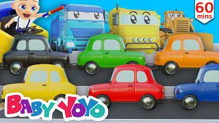 The Colors Song (Road Construction Vehicle) + more nursery rhymes & Kids songs - Baby yoyo