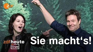 Baerbock ist die Kanzlerkandidatin der Grünen | ZDFheute live