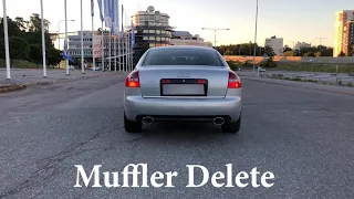 Audi A6 C5 4B Muffler Delete vs Stock Exhaust