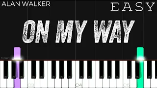 Alan Walker, Sabrina Carpenter & Farruko - On My Way | EASY Piano Tutorial