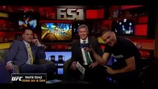 Hilarious Nate Diaz confronts FOX Sports Journalists