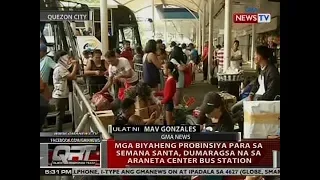 QRT: Mga biyaheng probinsiya para sa Semana Santa, dumaragsa na sa Araneta Center Bus Station
