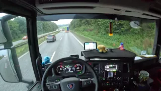 ASMR 🇩🇰 POV Truck Driving 2023 Scania | Travelling in Danmark 4k New Gopro