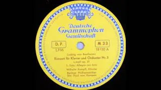 beethoven, piano concerto no,3, 1st mov, Wilhelm Kempff