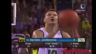 Lithuania vs USA 2004 - Sarunas Jasikevicius' Domination.