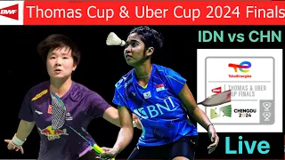 Indonesia W vs China W: BWF Uber Cup Badminton 2024 Finals Live Score Watchalong. Bing J He vs Ester