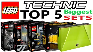 Top 5 Biggest LEGO Technic Sets of all Time Compilation/Collection Speed Build