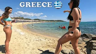 BIKINI BEACH |  Enjoy the atmosphere of Greek beaches | Beach walk