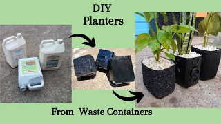 DIY Planters From Waste Containers #upcycling