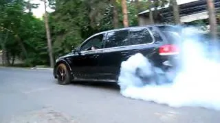 Touareg W12 twin turbo testing   amazing acceleration