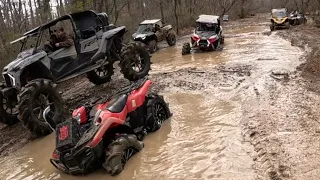 Insane mud ride for New Years! (BROKE MY HONDA!)