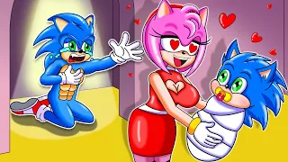 Amy Mom and Sonic Dad Broke up! Amy Mom Carried Sonic Son Leaving behind Poor Sonic Dad