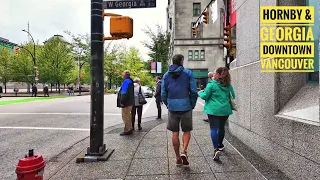 Vancouver Walk 🇨🇦 - Burrard | W Pender | Hornby, Downtown (Narrated)