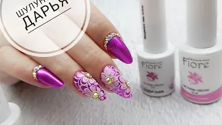 Simple and fast nail design in the style of expensively rich / Overview Fiore TM / Shulunova Daria