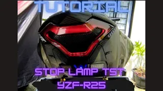 Tutorial Cara Pasang Stop Lamp / Lampu Belakang Yamaha R25 gray abu 2016 | MT25 | R3 model TST