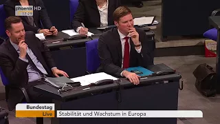 Bundestagsdebatte zu Stabilität und Wachstum in Europa vom 13.12.2017