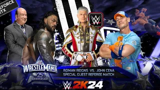 Roman Reigns Vs John Cena wwe 2k24