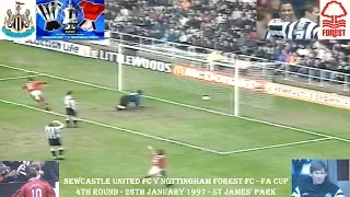 NEWCASTLE UNITED FC V NOTTINGHAM FOREST FC– 1-2 – FA CUP 4TH ROUND – 26TH JANUARY 1997