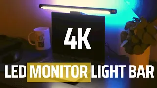 4K REVIEW: SEENDA LED Monitor Light Bar - RGB Backlight & Desk Lamp!