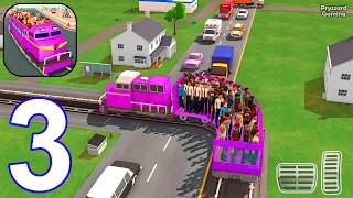 Passenger Express Train Game - Gameplay Walkthrough Part 3 Stickman Amusement Park (iOS, Android)