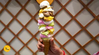 Huge Biggest Ice Cream with 30 Scoops of Chandigarh Rs. 100/- Only #chandigarhfood #shorts