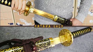 A great idea to create a golden katana from brass