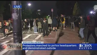 Protesters Gather Outside State House After Marching Through City