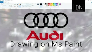 Drawing Logo on MS Paint | Audi Logo | IDN Studio