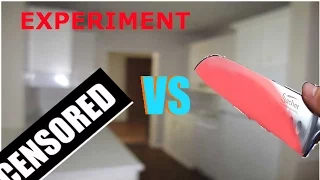 EXPERIMENT Glowing 1000 degree KNIFE VS DICK