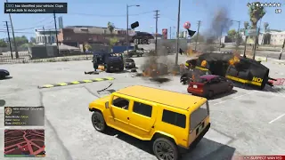 GTA 5 - Trevor, Franklin & Michael Ballas Gang Shootout + Six Star Escape