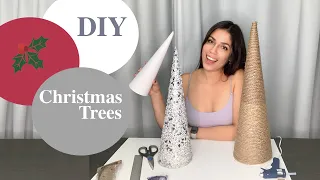 How to make a Cone Christmas Tree | DIY Christmas Trees | Under $5 | LIVFORLU