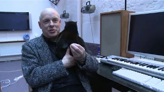 Brian Eno and his manipulative cat, Angel