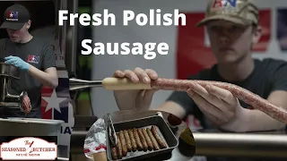 LEARN HOW TO MAKE POLISH SAUSAGE.  (YOUTH HUNTERS/BROTHERS MAKE TURKEY POLISH SAUSAGE)