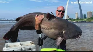 'Fish of a lifetime' | St. Charles angler catches 112-pound catfish on Mississippi River