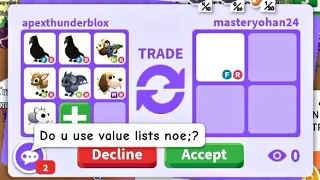 😑DANG! I ALMOST TRADED MY 2 CROWS AND COOL ADDS FOR THIS IN ADOPT ME!ADOPT ME TRADING#adoptmetrades