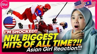 ASIAN GIRL REACT TO NHL HOCKEY'S BIGGEST HITS?! I'M SHOCKED!!