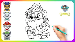 Paw Patrol Coloring Pages 🐾 Coloring Fun Paw Patrol Rubble