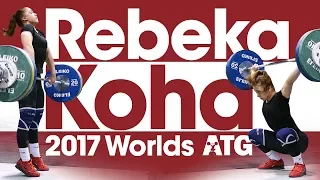 Rebeka Koha Training Hall 2017 World Championships (Snatch, C&J, Pulls, Round Back Deadlift, Jumps)